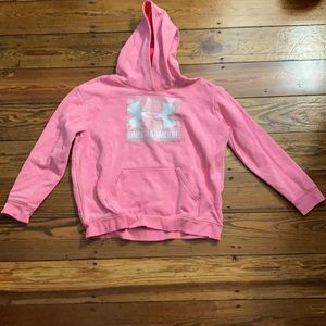 Pink under amour sweat shirt